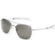 Randolph Aviator Sunglasses, Bright Chrome Frame, Gray Lens, AF075