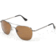 Randolph Aviator Sunglasses, Gun Metal Frame, Tan Lens, AF092