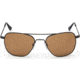 Randolph Aviator Sunglasses, Matte Black Frame, Tan Lens, AF112