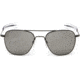 Randolph Aviator Sunglasses, Matte Black Frame, Gray Lens, AF118