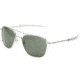 Randolph Aviator Sunglasses, Matte Chrome Frame, Agx Lens, AF136