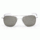 Randolph Aviator Bright Chrome Frame, Gray Polarized Glass Lens, Bright Chrome Frame, 55MM AF53634