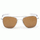 Randolph Aviator Bright Chrome Frame, Tan Polarized Glass Lens, Bright Chrome Frame, 55MM AF53632