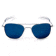 Randolph Aviator Matte Chrome Frame, Blue Sky PC Lens, Matte Chrome Frame, 55MM AF54668-PC