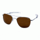 Randolph Aviator Matte Chrome Frame, Bronze PC Lens, Matte Chrome Frame, 55MM AF54670-PC