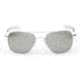 Randolph Aviator Matte Chrome Frame, Gray Flash Mirror Glass Lens, Matte Chrome Frame, 55MM AF54663
