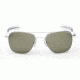 Randolph Aviator Matte Chrome Frame, Gray Polarized Glass Lens, Matte Chrome Frame, 52MM AF24634