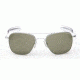 Randolph Aviator Matte Chrome Frame, Gray Polarized Glass Lens, Matte Chrome Frame, 55MM AF54634