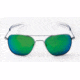 Randolph Aviator Matte Chrome Frame, Green Flash PC Lens, Matte Chrome Frame, 58MM AF84667-PC