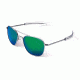 Randolph Aviator Matte Chrome Frame, Green Flash PC Lens, Matte Chrome Frame, 58MM AF84667-PC