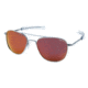 Randolph Aviator Matte Chrome Frame, Orange Flash PC Lens, Matte Chrome Frame, 55MM AF54669-PC