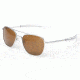 Randolph Aviator Matte Chrome Frame, Tan Glass Lens, Matte Chrome Frame, 55MM AF54612