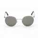 Randolph P-3 Bright Chrome Frame, Gray Polarized Glass Lens, Bright Chrome Frame, 49/23MM P3P3434