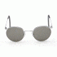 Randolph P-3 Bright Chrome Frame, Gray Polarized Glass Lens, Bright Chrome Frame, 49/23MM P3P3734