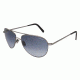 Randolph The Hawk Single Vision Prescription Sunglasses, Dark Ruthenium Polished Frame, OP7F402-2-NYSV