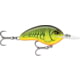 Rapala OG Deep Tiny 07 5/16 oz, 7' Depth, Two #5 Treble Hooks, Chartreuse Rootbeer Crawdad, OGT07CRTBC