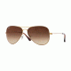 Ray-Ban AVIATOR FLAT METAL RB3513 Progressive Prescription Sunglasses RB3513-149-13-58 - Lens Diameter 58 mm, Frame Color Demi Gloss Sanblast Gold