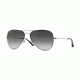 Ray-Ban AVIATOR FLAT METAL RB3513 Progressive Prescription Sunglasses RB3513-154-8G-58 - Lens Diameter 58 mm, Frame Color Demi Gloss Sandblast Silver