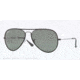 Ray-Ban AVIATOR FULL COLOR RB3025JM Sunglasses 002-55 - Black Frame, Crystal Green Lenses