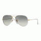 Ray-Ban AVIATOR FULL COLOR RB3025JM Sunglasses 146/32-58 - Shiny Gold Frame, Grey Gradient Lenses