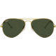 Ray-Ban Aviator Large Metal RB3025 Sunglasses, Arista Frame, Crystal Green 55 mm Lenses, W3234-5514