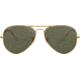 Ray-Ban Aviator Large Metal RB3025 Sunglasses, Arista Frame, Crystal Green Polarized 55 mm Lenses, 001-58-5514