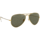 Ray-Ban Aviator Large Metal RB3025 Sunglasses, Arista Frame, Crystal Green Polarized 55 mm Lenses, 001-58-5514