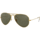 Ray-Ban Aviator Large Metal RB3025 Sunglasses, Arista Frame, Crystal Green Polarized 55 mm Lenses, 001-58-5514