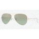 Ray-Ban RB3025 Aviator Large Metal Prescription Sunglasses, Lens Diameter 62 mm, Frame Color Shiny Gold, 001-M4-6214