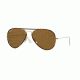 Ray-Ban Aviator RB3025JM Sunglasses 001/57-58 - Arista Frame, Crystal Brown Polar Lenses