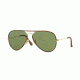 Ray-Ban Aviator RB3025JM Sunglasses 168/4E-58 - Gold Frame, Green Lenses