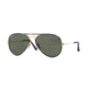 Ray-Ban Aviator RB3025JM Sunglasses 172-55 - Gold Frame, Green Lenses