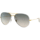 Ray-Ban Aviator RB3025JM Sunglasses, Grey On Legend Gold, 62, RB3025JM-919632-62