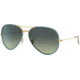 Ray-Ban Aviator RB3025JM Sunglasses, Petroleum On Legend Gold, 58, RB3025JM-9196BH-58