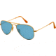 Ray-Ban Aviator Small Metal RB3044 Sunglasses with No-Line Progressive Rx Prescription Lenses RB3044-112-62-52 - Lens Diameter 52 mm, Lens Diameter 52 mm, Frame Color Matte Gold