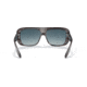 Ray-Ban Blair RB2196 Sunglasses, Blue Gradient Grey Lenses, Striped Gray, 61, RB2196-13143M-61