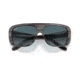 Ray-Ban Blair RB2196 Sunglasses, Blue Gradient Grey Lenses, Striped Gray, 61, RB2196-13143M-61