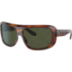 Ray-Ban Blair RB2196 Sunglasses, Green Lenses, Striped Havana, 61, RB2196-954-31-61