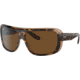 Ray-Ban Blair RB2196 Sunglasses, Polarized Brown Lenses, Havana On Transparent Brown, 61, RB2196-129257-61