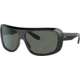 Ray-Ban Blair RB2196 Sunglasses, Polarized Green Lenses, Black, 61, RB2196-901-58-61