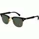 Ray-Ban CLUBMASTER ALUMINUM RB3507 Sunglasses 136/N5-49 - Black/Arista Frame, polar green Lenses
