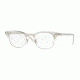 Ray-Ban Clubmaster Eyeglasses RX5154 with No-Line Progressive Rx Prescription Lenses 2001-49 - White Trasparent Frame