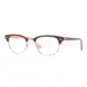 Ray-Ban Clubmaster Eyeglasses RX5154 with No-Line Progressive Rx Prescription Lenses 5160-4921 - Top Dark Havana on Orange Frame, Demo Lens Lenses
