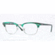 Ray-Ban Clubmaster Eyeglasses RX5154 with No-Line Progressive Rx Prescription Lenses 5256-49 - Matte Stripped Green Frame