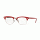 Ray-Ban Clubmaster Eyeglasses RX5154 with No-Line Progressive Rx Prescription Lenses 5651-49 - Red On Texture Camuflage Frame