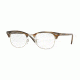 Ray-Ban Clubmaster Eyeglasses RX5154 with No-Line Progressive Rx Prescription Lenses 5749-49 - Brown Grey Stripped Frame
