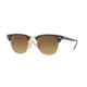 Ray-Ban Clubmaster Sunglasses RB3016 101785-51 - Top Black Red/rb Red White Frame, Brown Grad Dark Brown Lenses