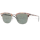 Ray-Ban Clubmaster Sunglasses RB3016 1068-5121 - Top Camo Beige On Blac Crystal Green
