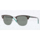 Ray-Ban Clubmaster Sunglasses RB3016 1127-4921 - Top Shiny Havana Frame, Gray Green Lenses