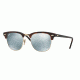 Ray-Ban Clubmaster Sunglasses RB3016 114530-49 - Sand Havana/gold Frame, Light Green Mirror Silver Lenses
